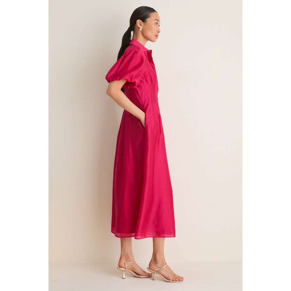 NWT Tuckernuck Raspberry Organza Delaney Maxi Dress (MSRP: $298) Size Large - Picture 3 of 8
